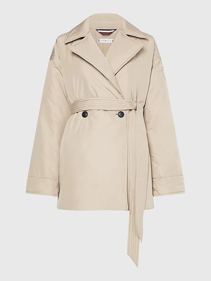 Clean padded peacoat, beige