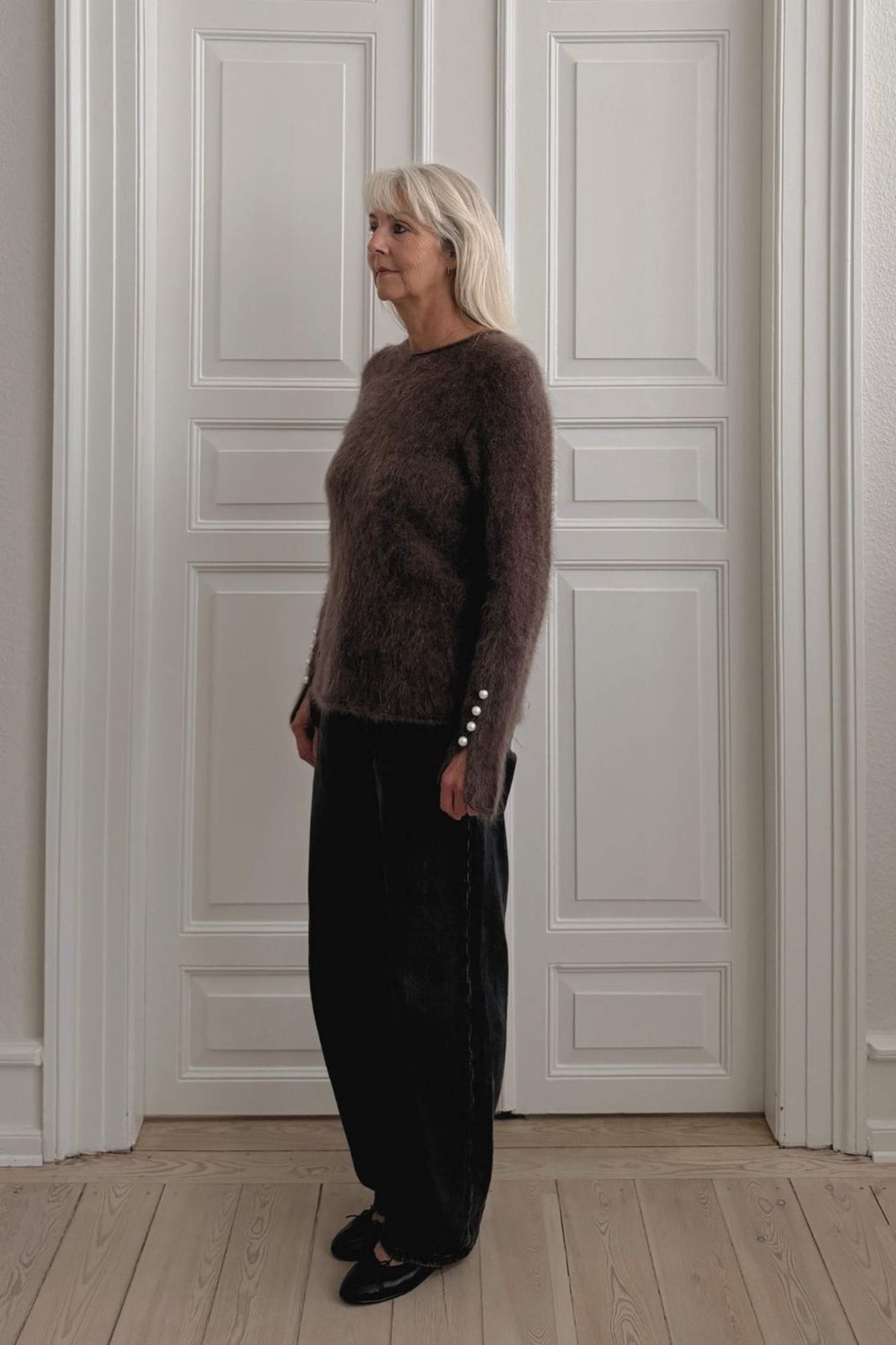 ABBELONE SWEATER BRUSHED, CHOCOLATE FUDGE