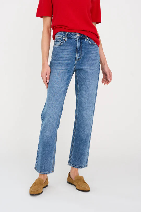 TRISHA CROPPED JEANS WASH SOLENSA, DENIM BLUE