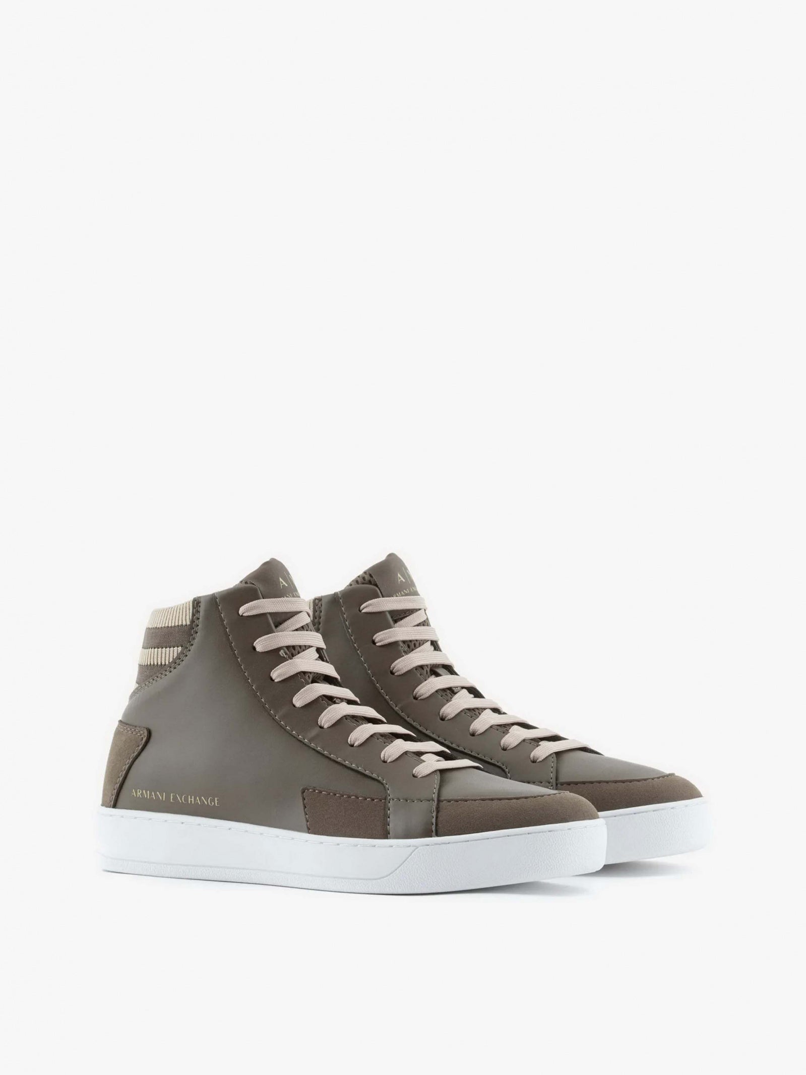 Faux Leather High Top Sneaker (crocodile/cream)