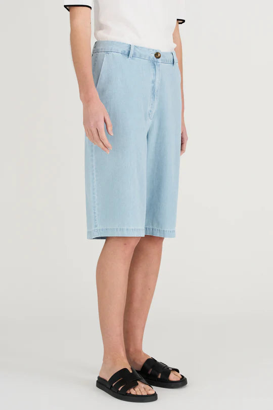 Drew Denim Bermuda Shorts, Denim Blue