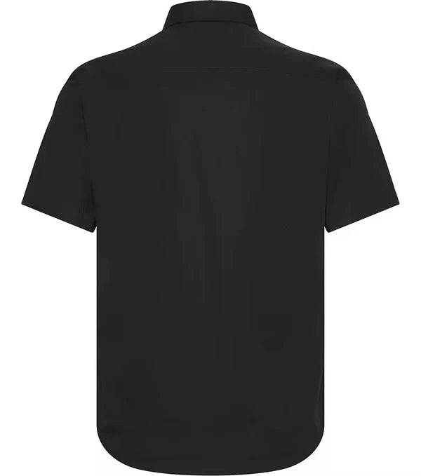 SS SOLID STRETCH SLIM SHIRT, BLACK
