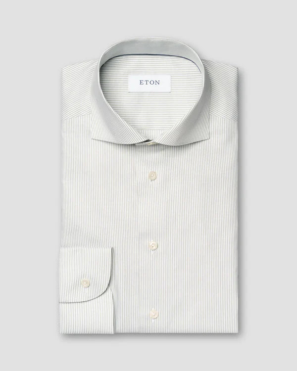 STRIPED SIGNATURE OXFORD SHIRT, LIGHT GREEN