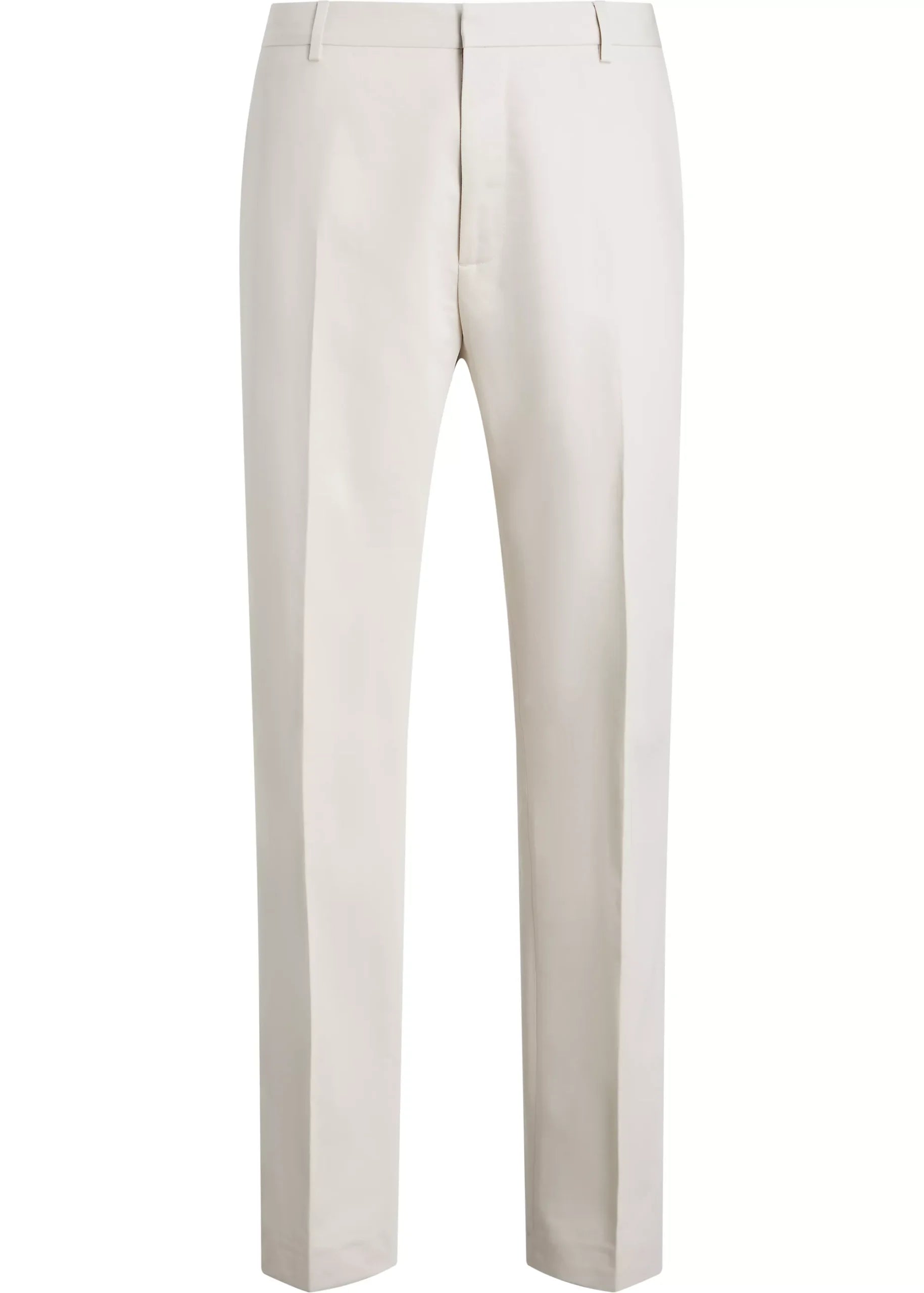 Cotton Linen Straight Pants, Stony Beige