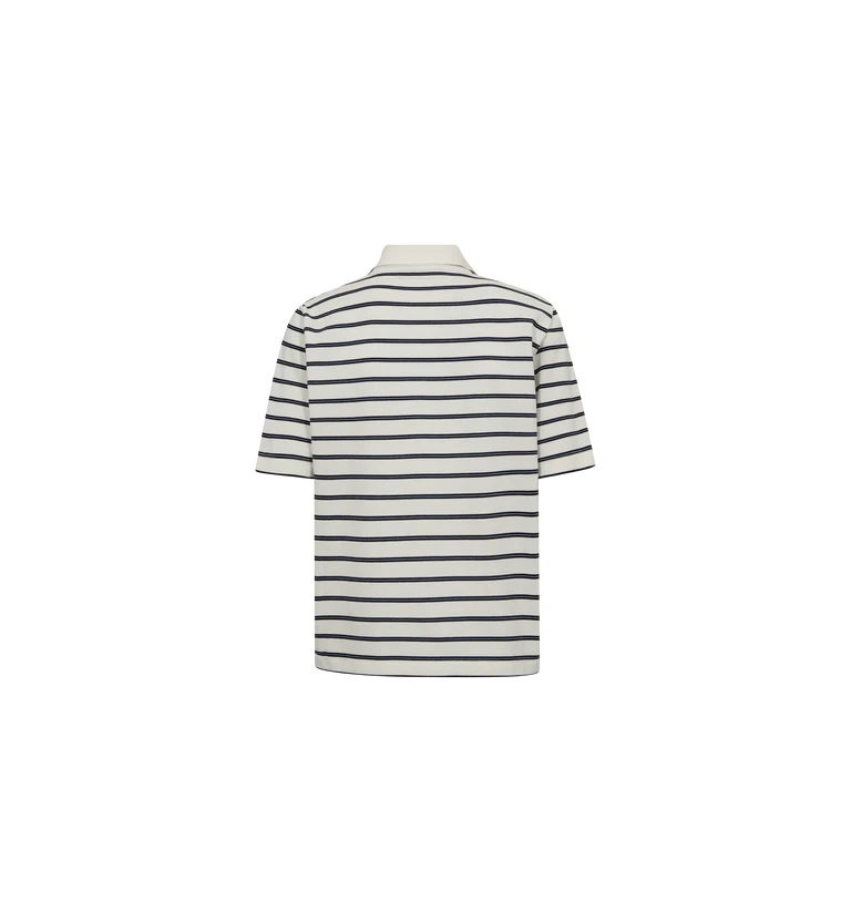 MILENA STRIPE POLO, MARITIME BLUE