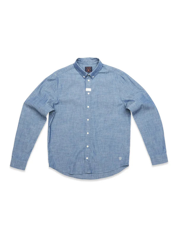 SANDRO CHAMBRAY SHIRT, CHAMBRAY