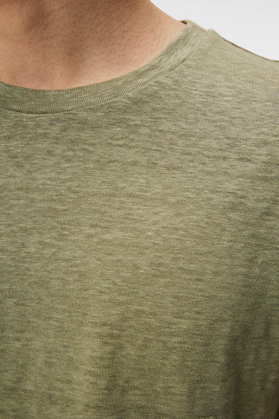 Coma Linen Tee, Oil Green