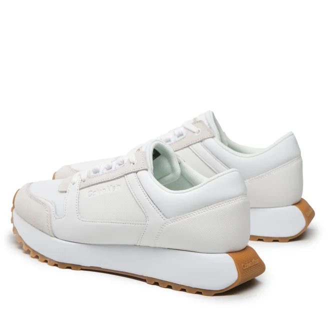 Low top lace up mix, white/gum