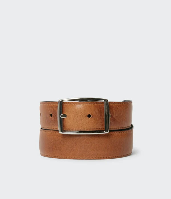 DAGON REVERSIBLE BELT, BLACK/COGNAC