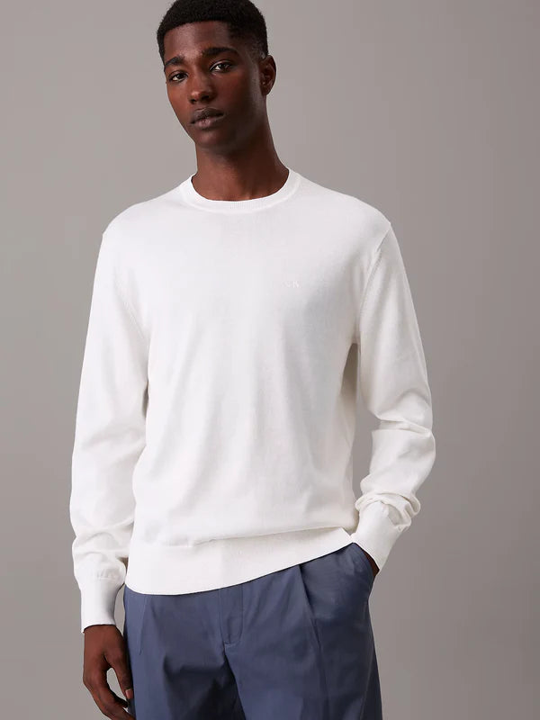 SUPIMA COTTON CREWNECK SWEATER, TOFU