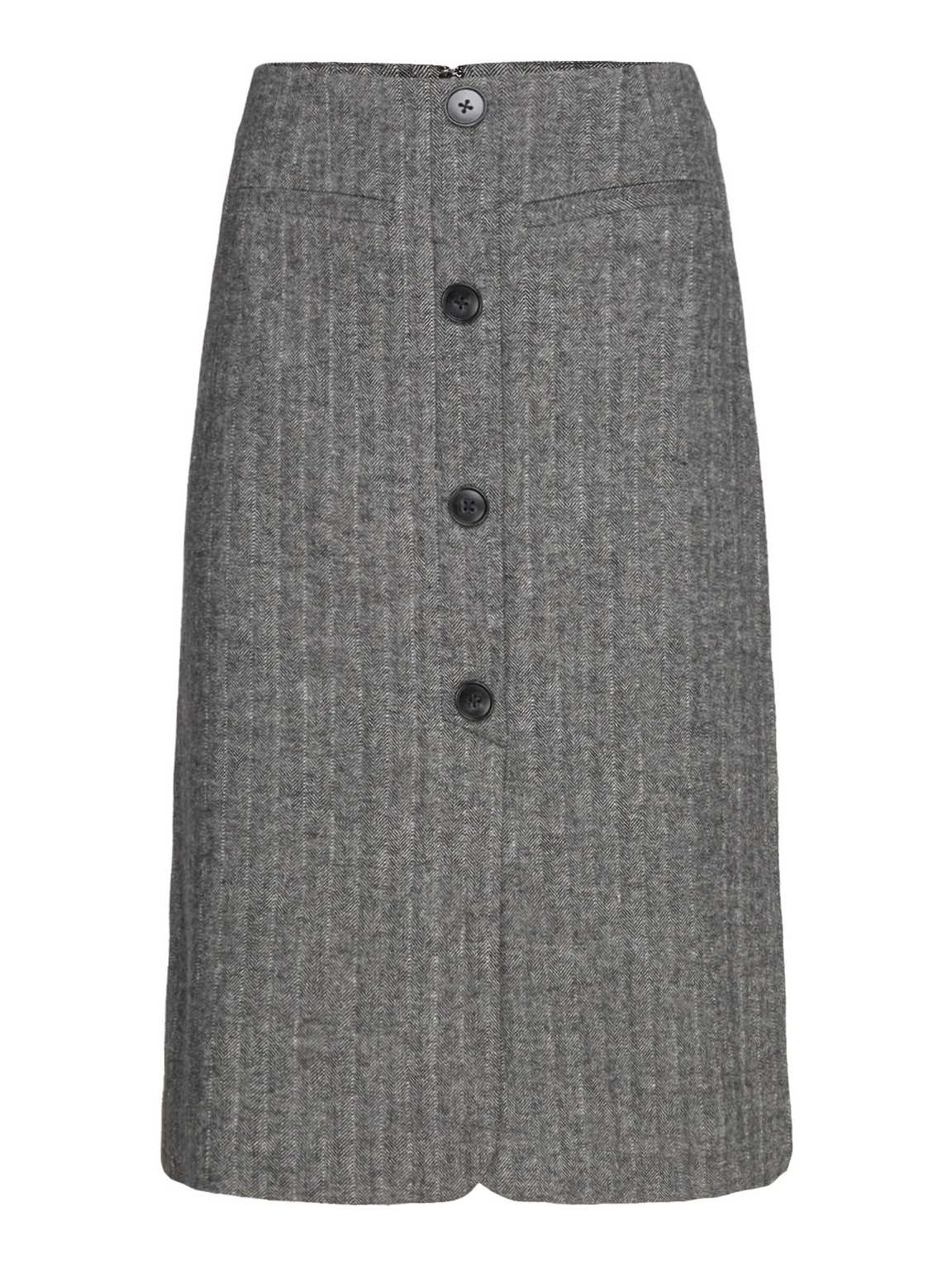 SOPHIA WOOL SKIRT, BLACK