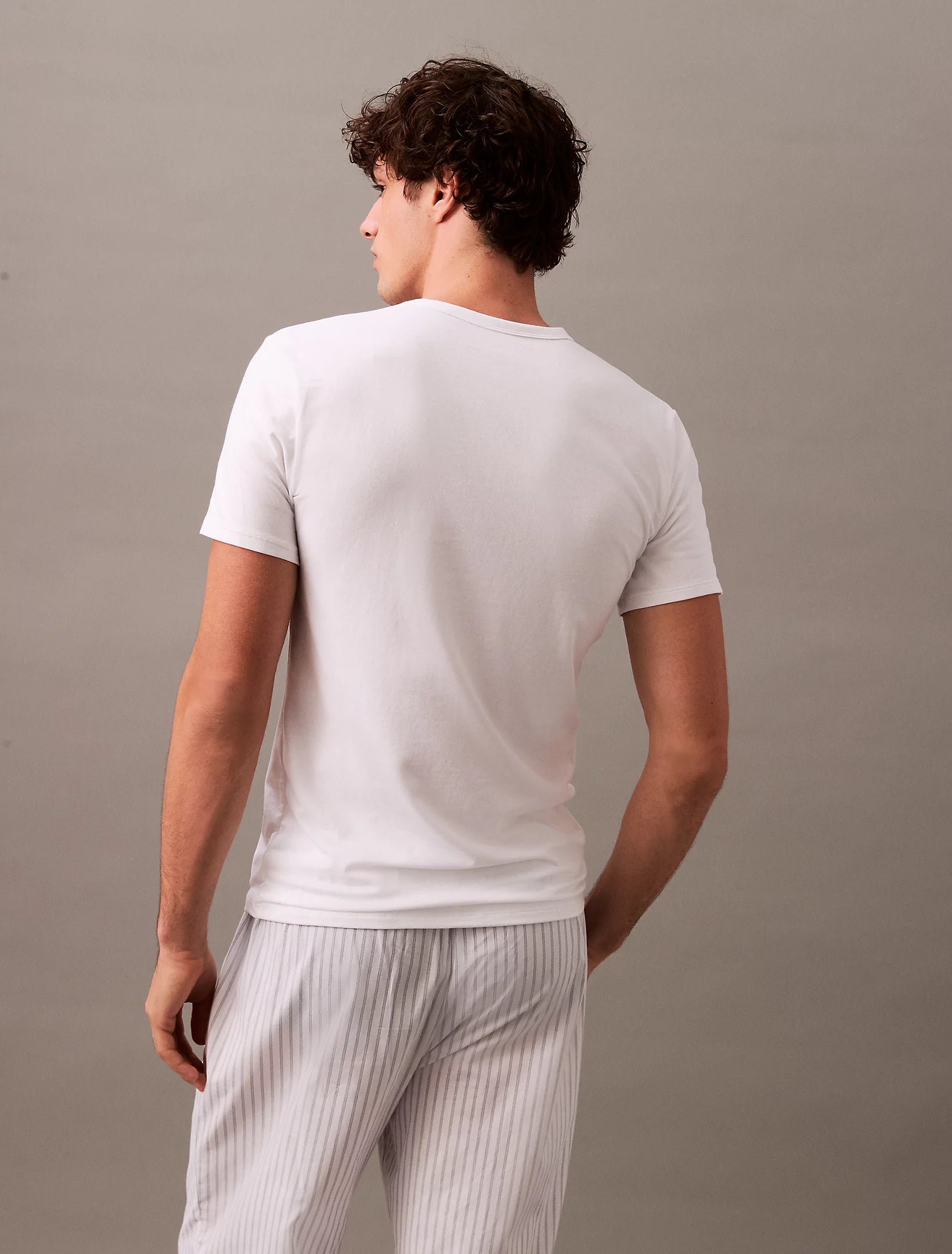 S/S V Neck 3Pk, White