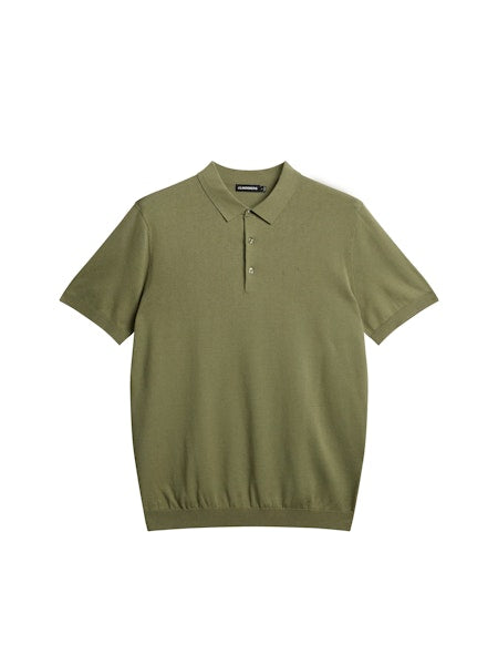 Ridge Rayon Silk Polo, Oil Green