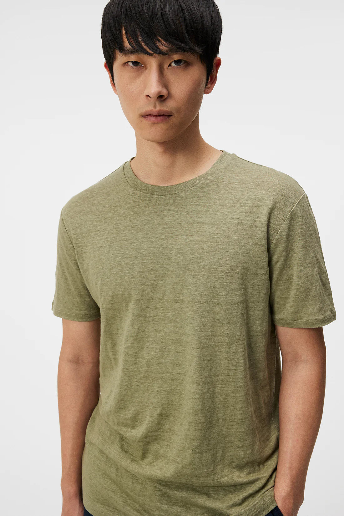 Coma Linen Tee, Oil Green