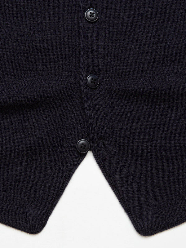 ZORBA KNIT WAISTCOAT, NAVY BLUE