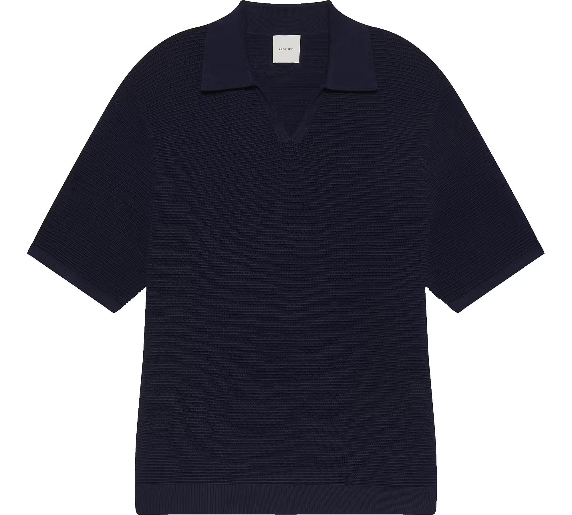 SS Snowy Tech Knit Johnny Collar, Dark Sapphire