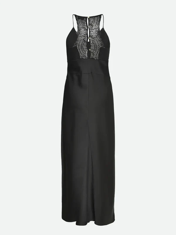 KIN STRAP DRESS, BLACK