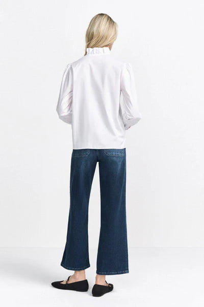 Romantic Cotton Blouse, White