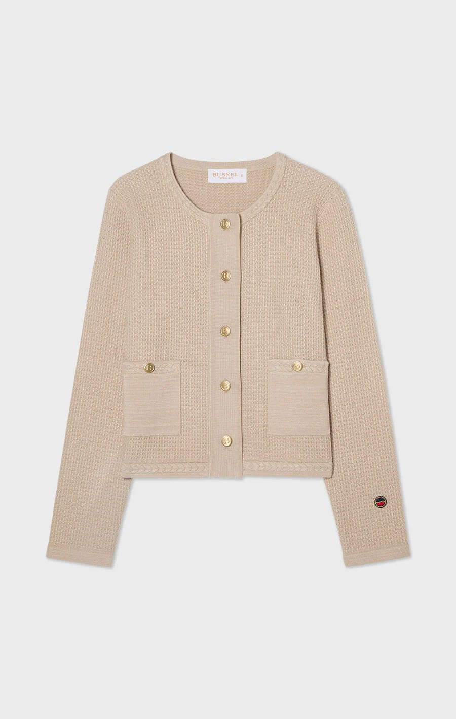 Estelle Solid Cardigan, Sand