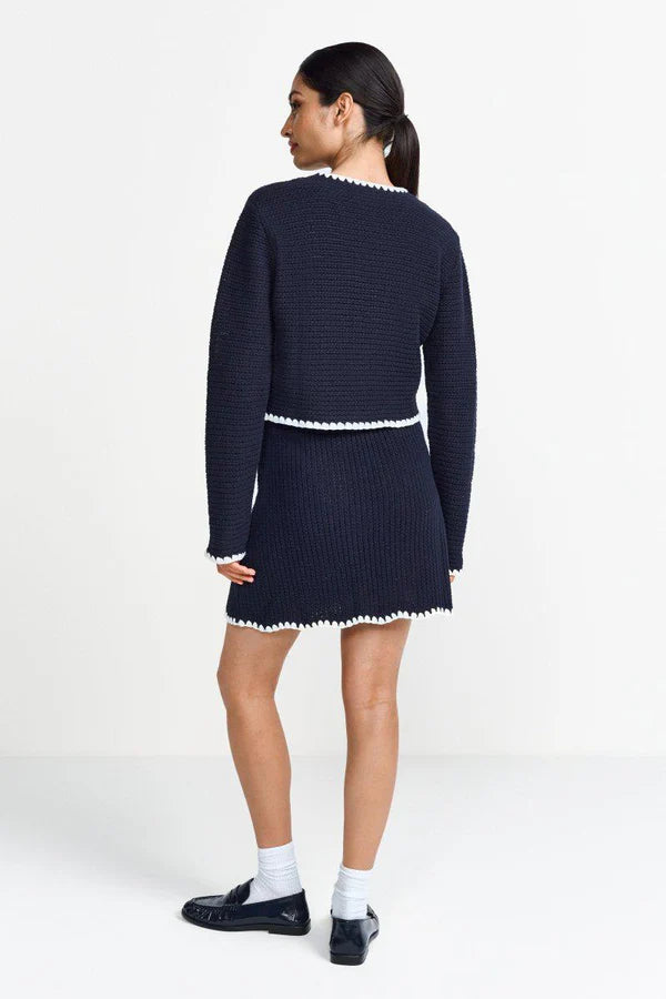 Knit Jacket, Midnight Blue