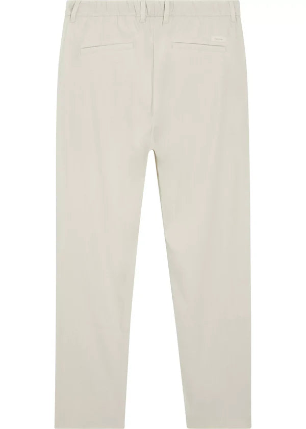 COTTON LINEN CROPPED CHINOS, STONEY BEIGE