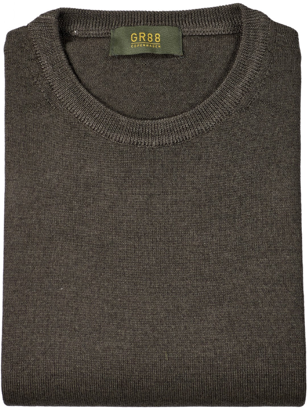 GR88 Jumper strik, crew neck, brown