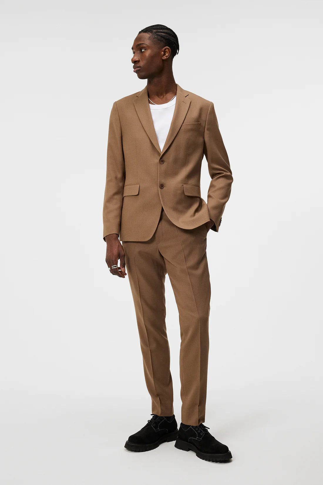 GRANT ACTIVE HOPSACK PANTS, WALNUT