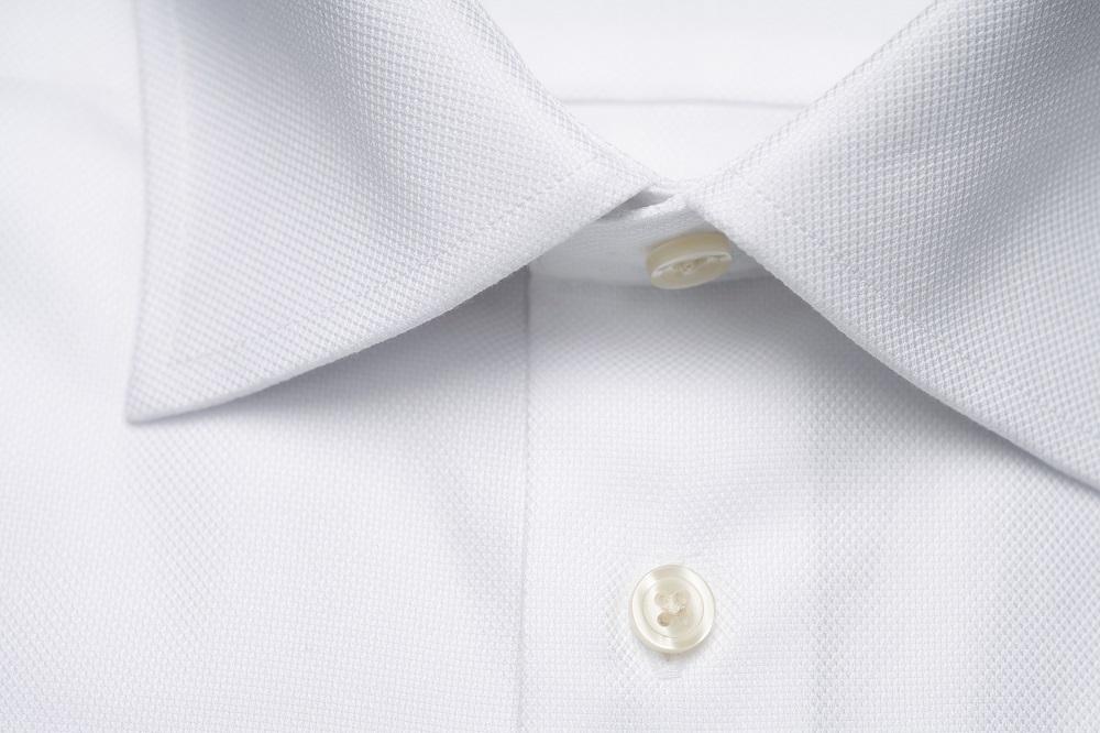 DEN HVIDE SKJORTE MED STRUKTUR, SLIM, WHITE, UDG.