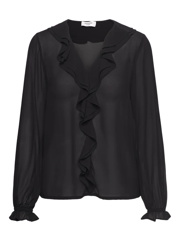 SALLY LS BLOUSE, BLACK