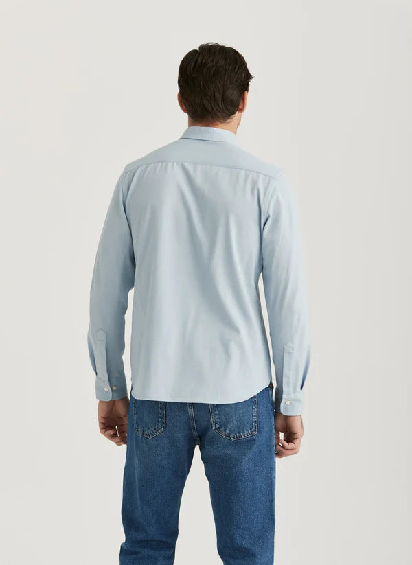 EDDIE PIQUE SHIRT, SLIM, LIGHT BLUE