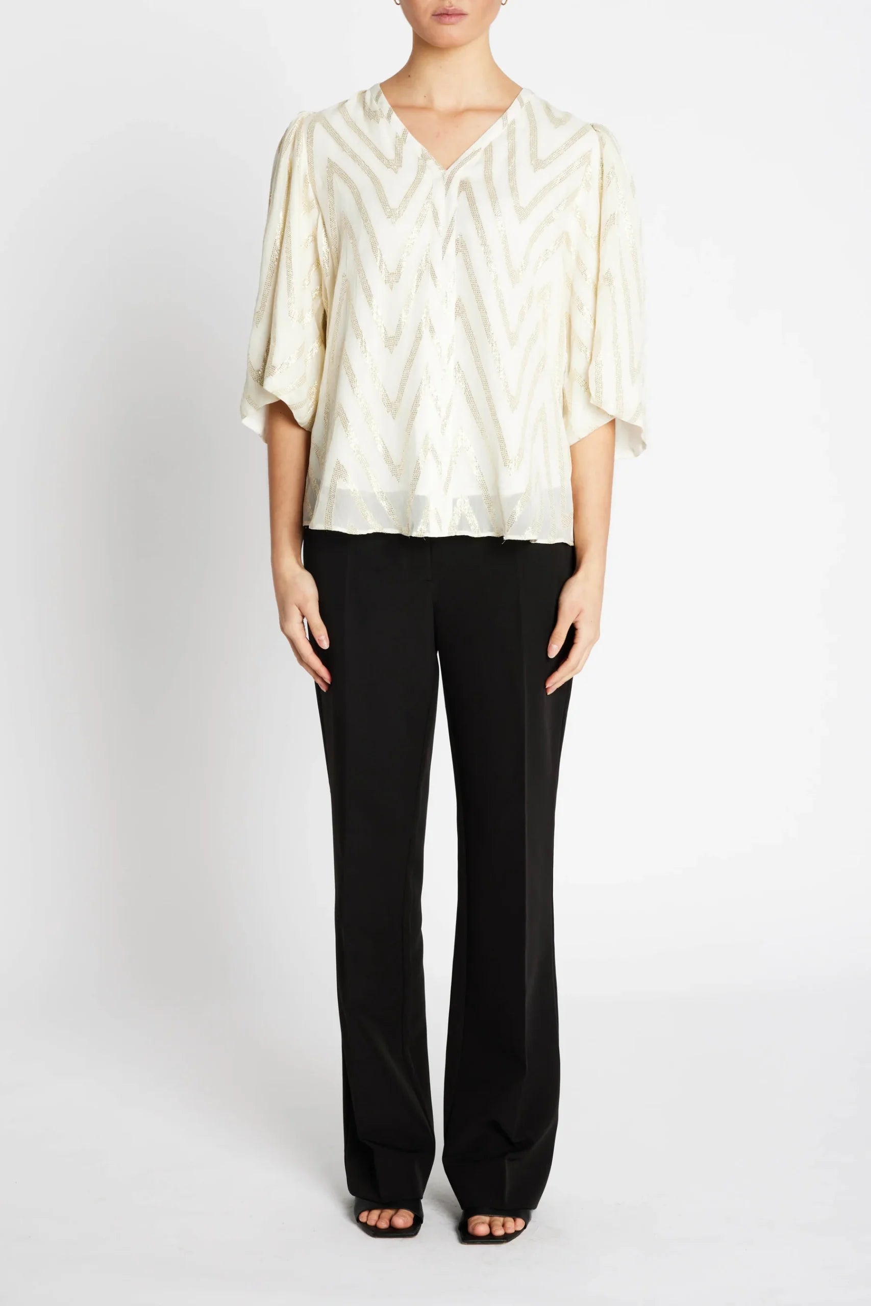 CollardBBMajlya Blouse, Kit w. Metallic