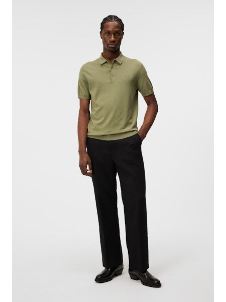Ridge Rayon Silk Polo, Oil Green