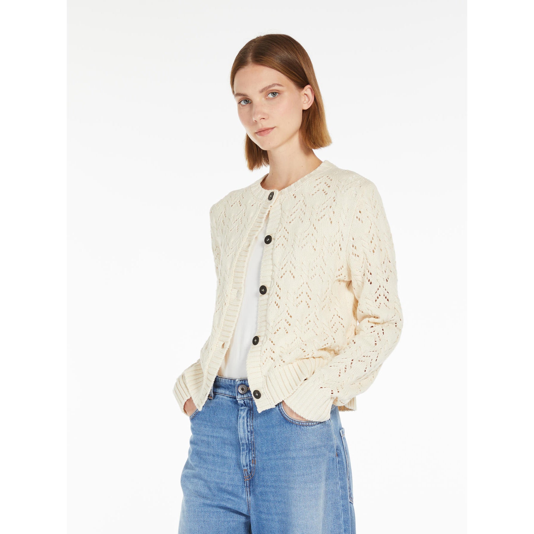 Panaria Cardigan, Ecru