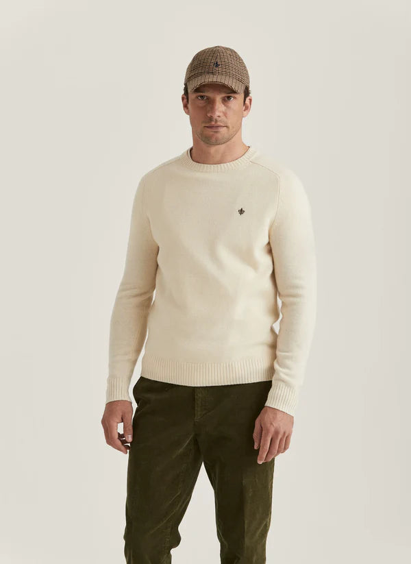 HERTFORD ONECK KNIT, OFF WHITE