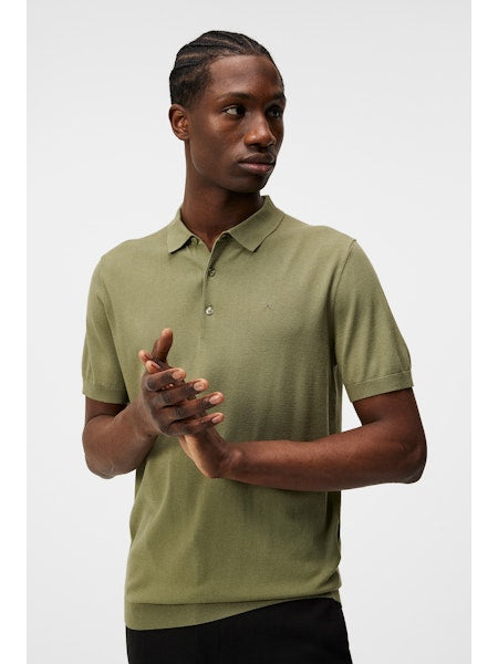 Ridge Rayon Silk Polo, Oil Green