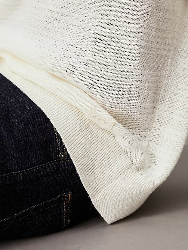 Tape Yarn VN Sweater, Egret