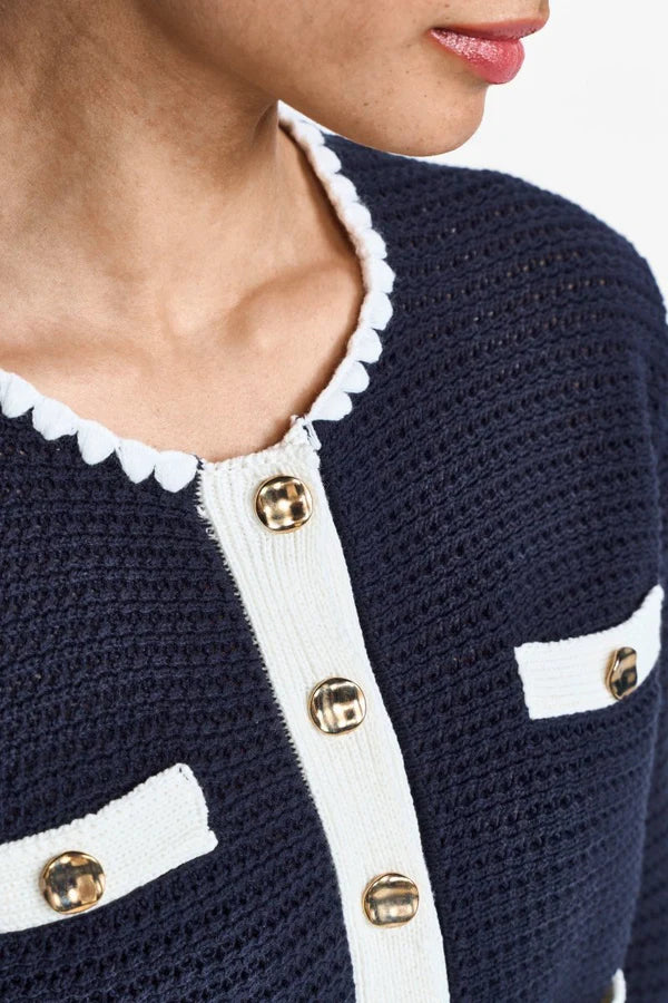 Knit Jacket, Midnight Blue