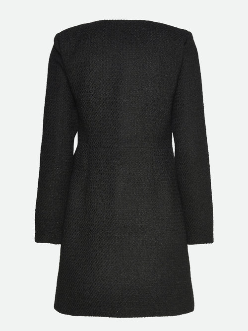 Yoko Suit Dress, Black Bouclé Check