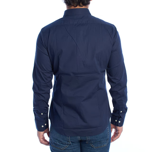 BASIC POPLIN SHIRT, NAVY