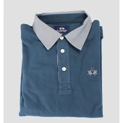 MAN POLO L/S HEAVY JERSEY, NAVY