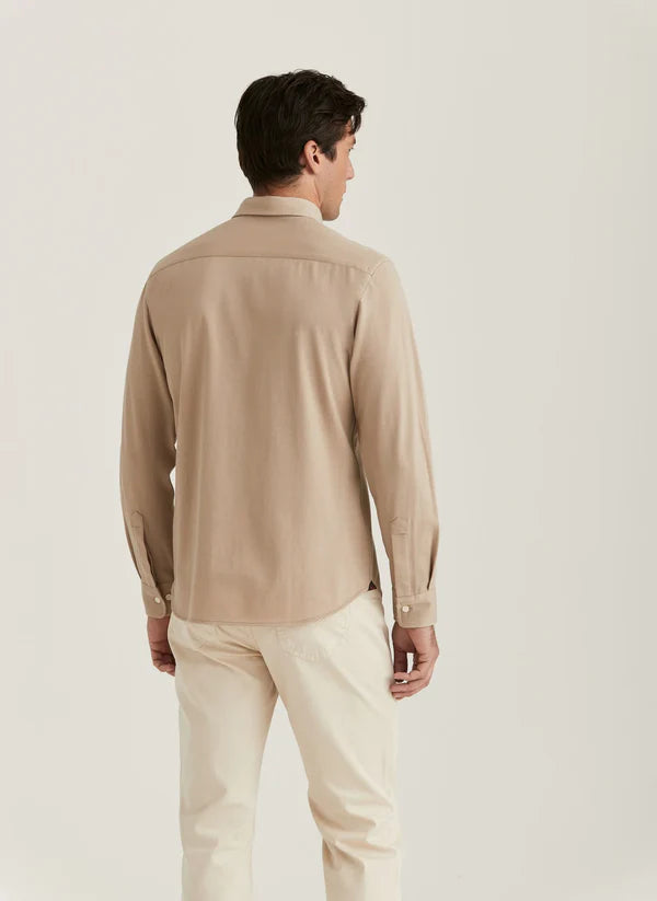 EDDIE PIQUE SHIRT, SLIM, KHAKI