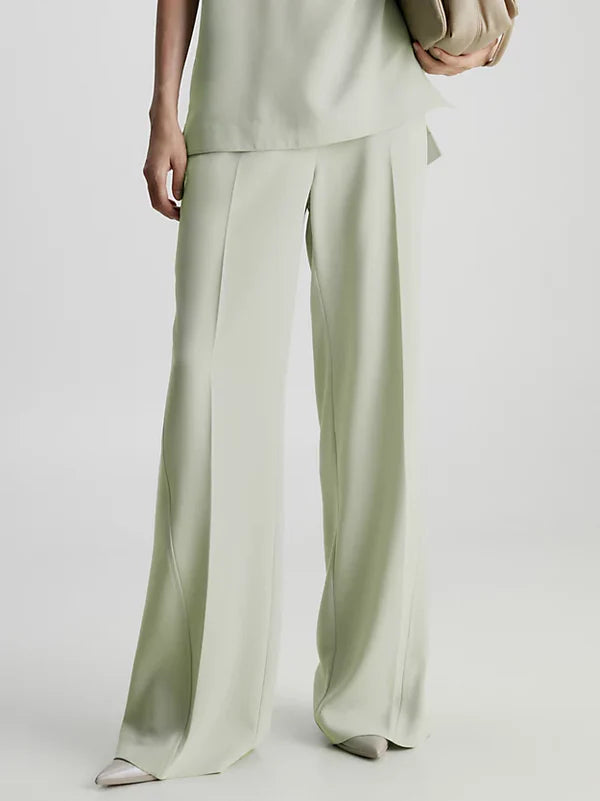STRUCTURE TWILL WIDE LEG PANTS, DESERT SAGE