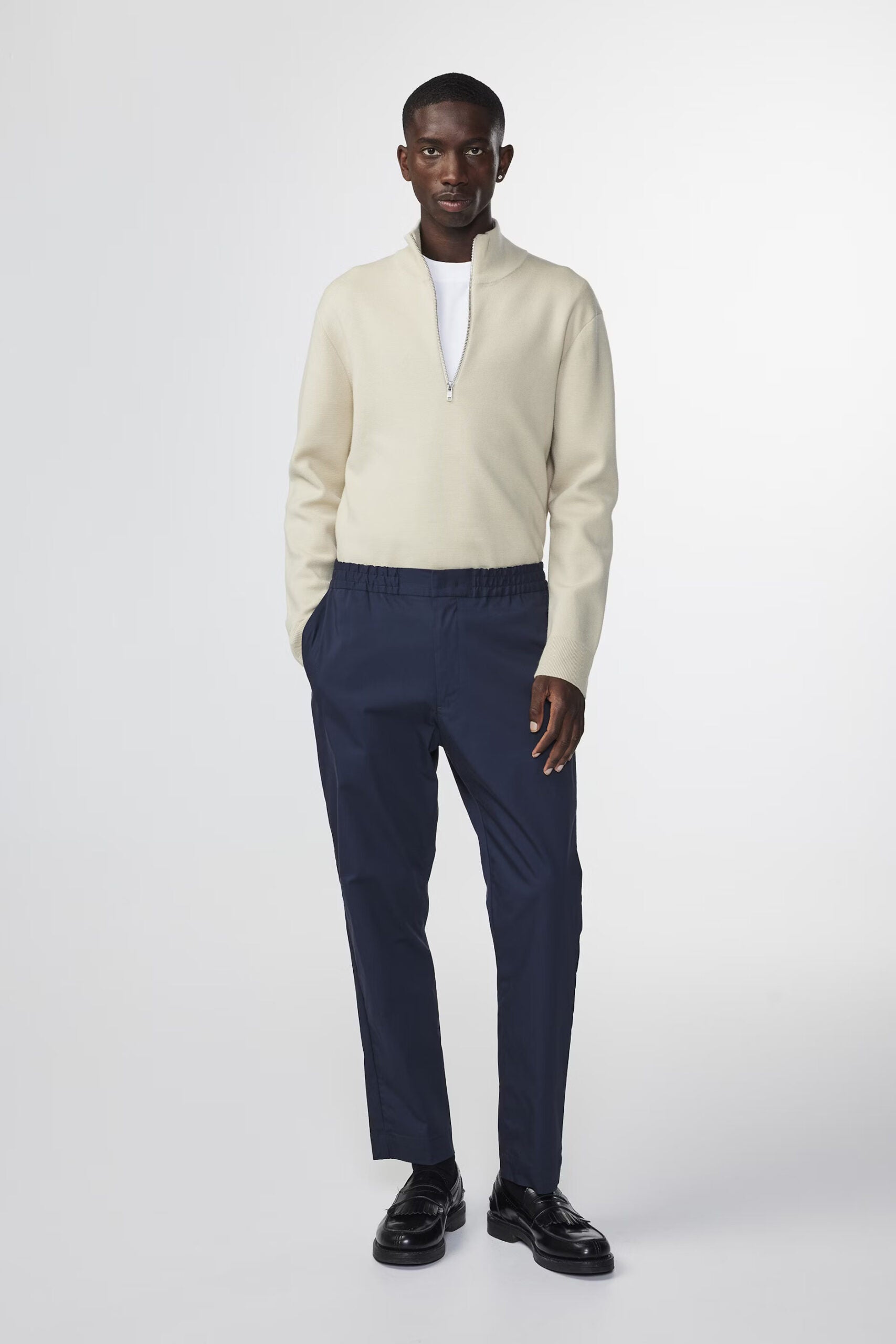 Harald Half Zip 6530, Ecru