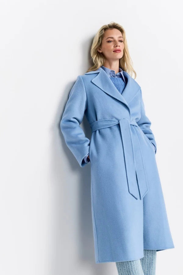 Double Face Coat, Ocean Blue