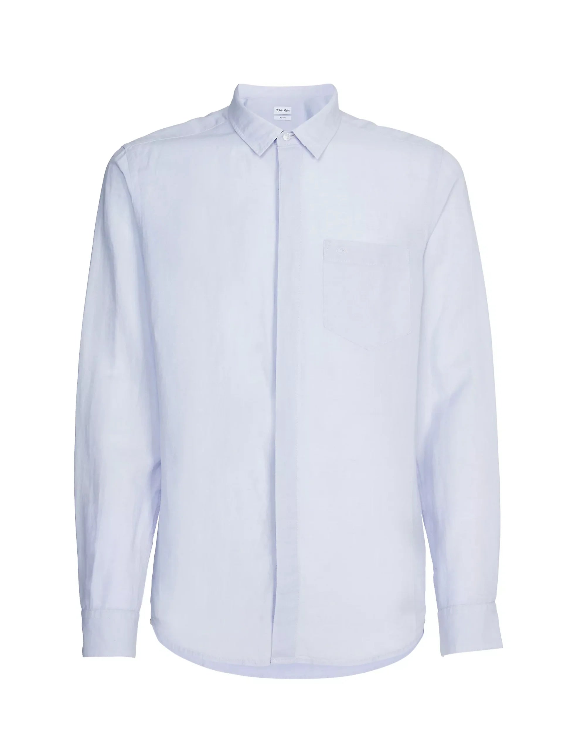 Linen Cotton Regular Shirt, Light Blue