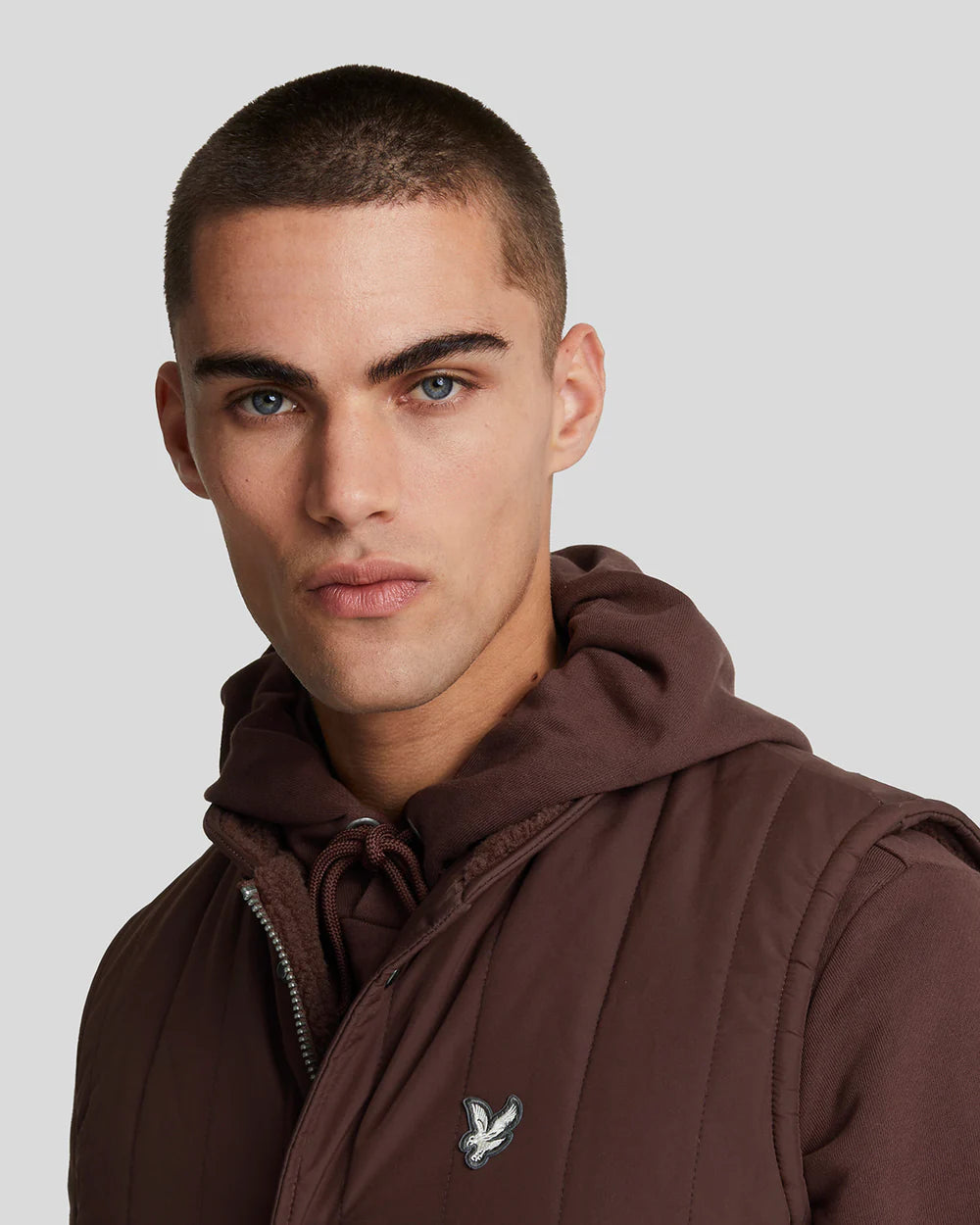 Reversible Quilted Gilet, red