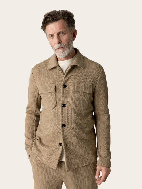 AUSTIN KNIT OVERSHIRT, DUNE