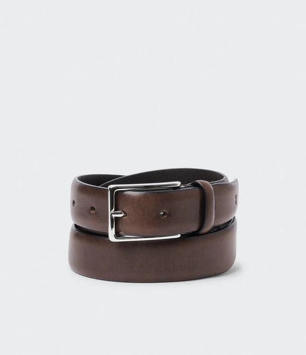 FLEN BELT, DARK BROWN