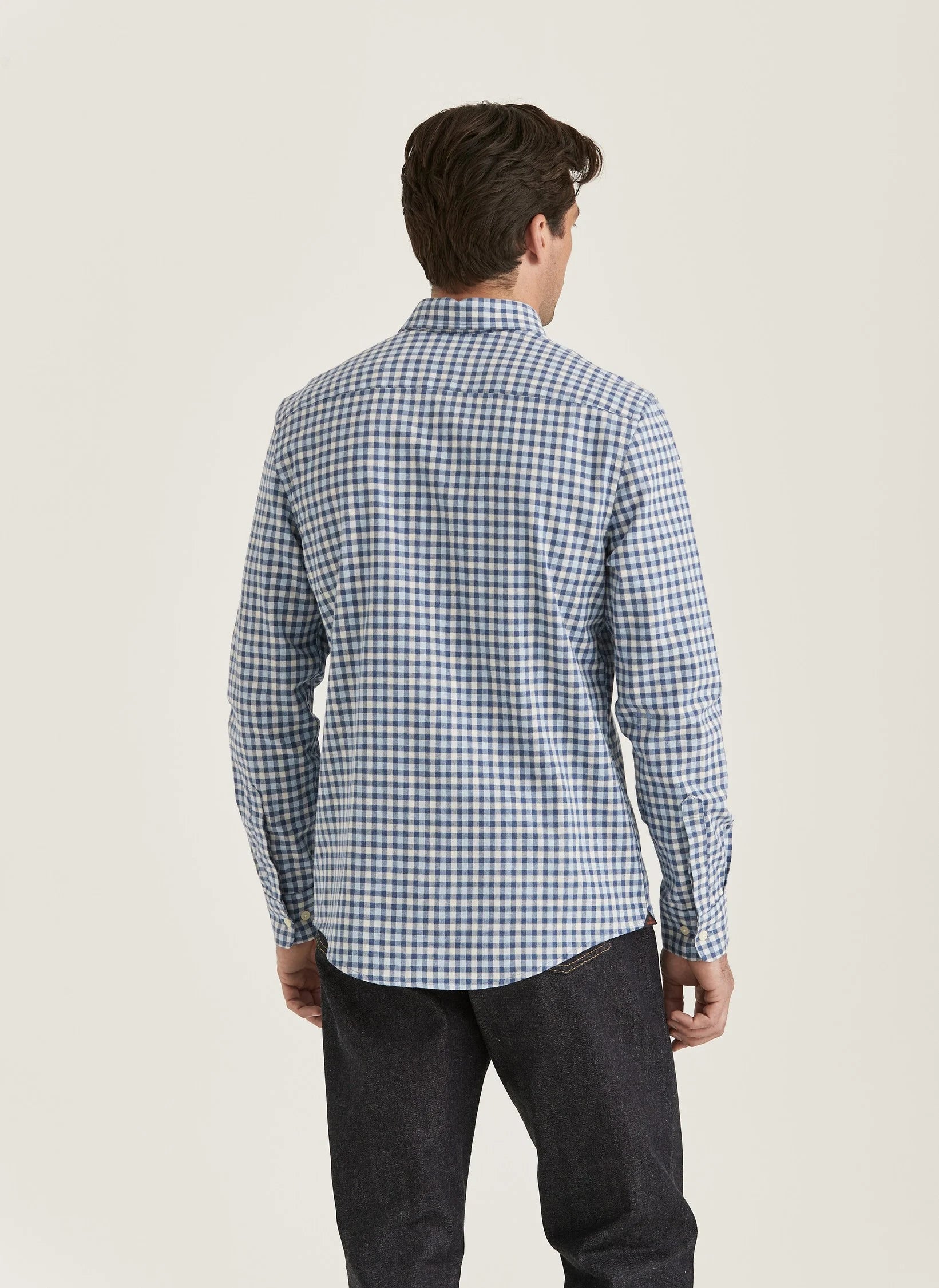 Watts Flannel Check Shirt, Slim fit, Blue