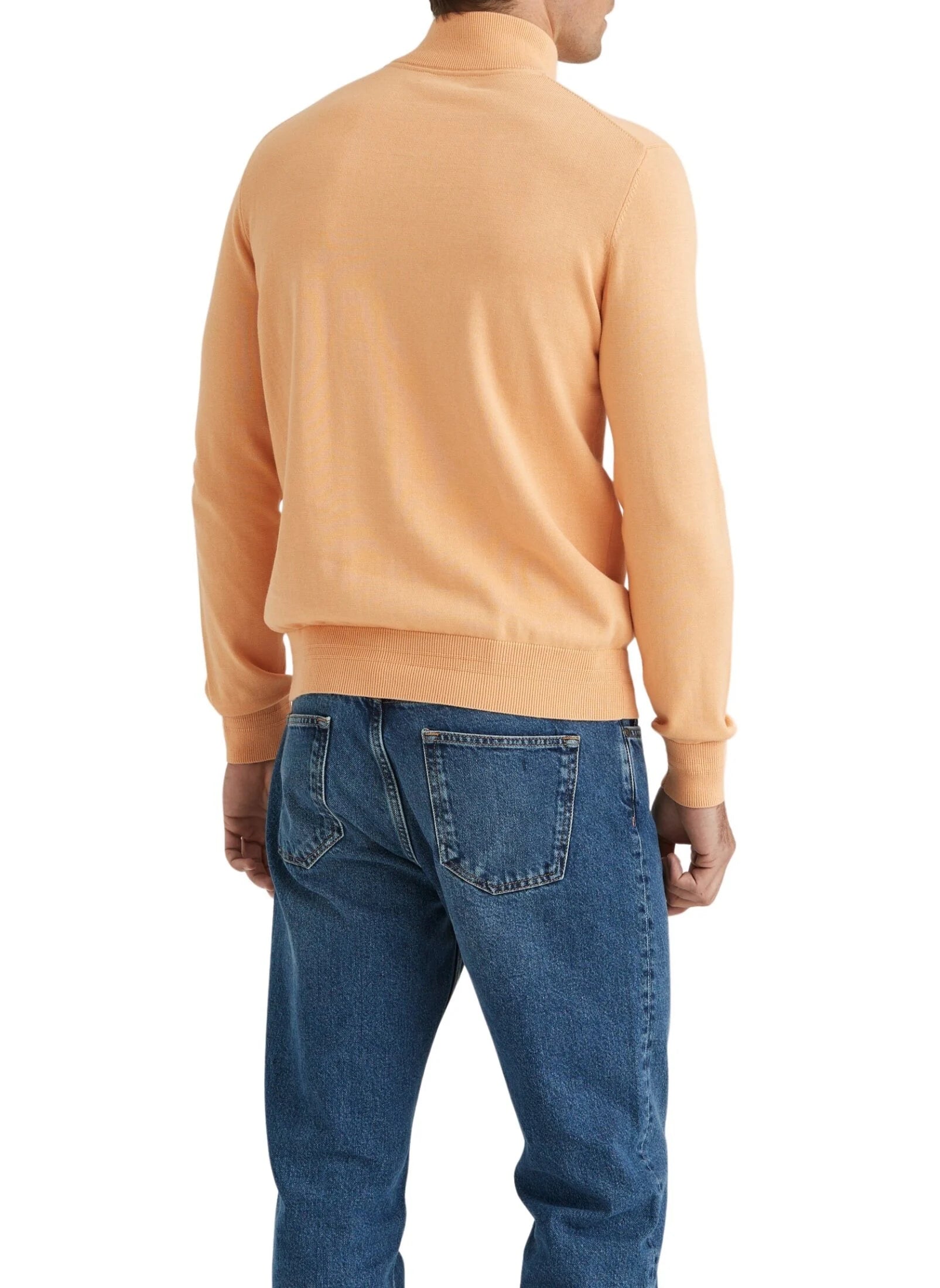 RILEY HALF ZIP KNIT, ORANGE